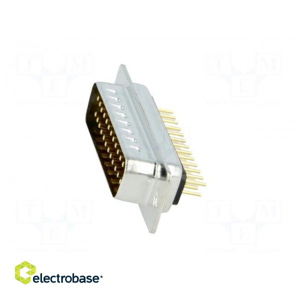 D-Sub | PIN: 25 | socket | male | on PCBs | straight | THT | UNC4-40 | 5A image 3