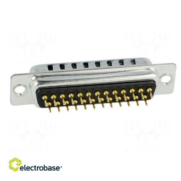 D-Sub | PIN: 25 | socket | male | on PCBs | straight | THT | UNC4-40 | 5A image 5