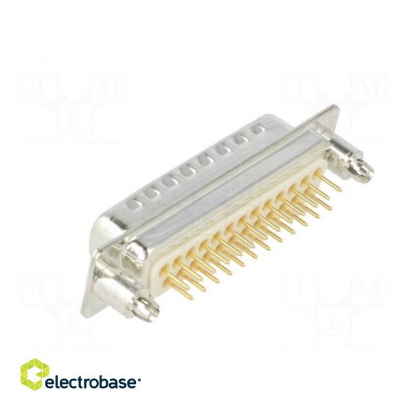 D-Sub | PIN: 25 | socket | male | on PCBs,PCB snap | straight | THT image 4