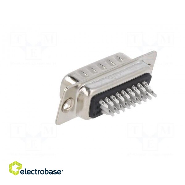 D-Sub | PIN: 26 | plug | male | for panel mounting | straight | soldering paveikslėlis 4