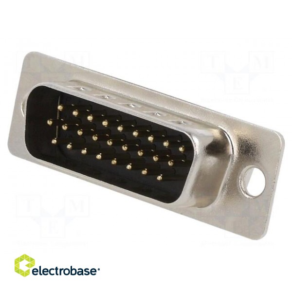 D-Sub | PIN: 26 | plug | male | for panel mounting | straight | soldering paveikslėlis 1