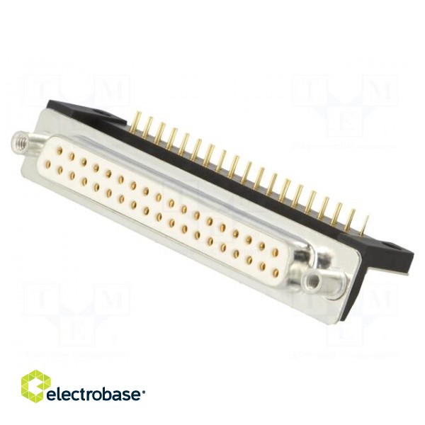 D-Sub | PIN: 37 | socket | female | for panel mounting,on PCBs | THT image 1
