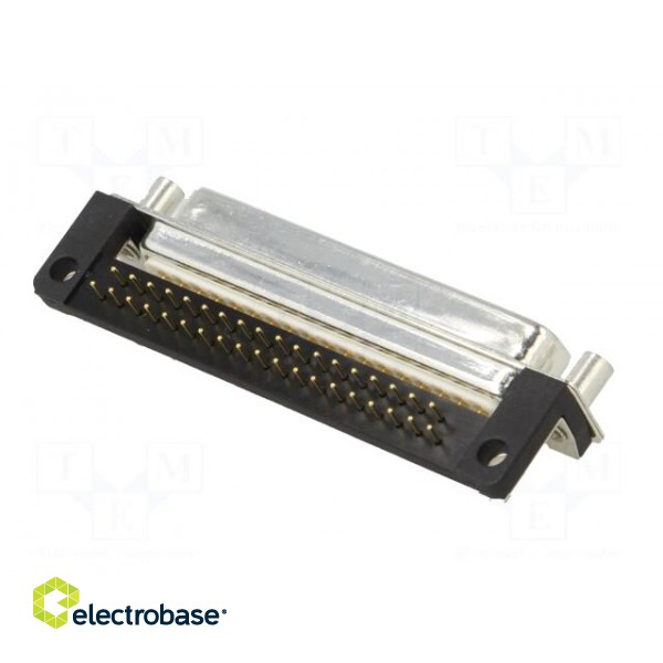 D-Sub | PIN: 37 | socket | female | for panel mounting,on PCBs | THT image 6