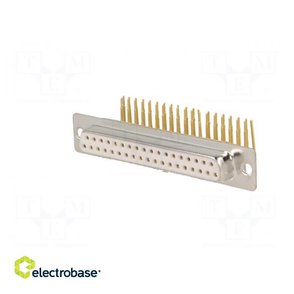 D-Sub | PIN: 37 | socket | female | on PCBs | angled 90° | THT image 2