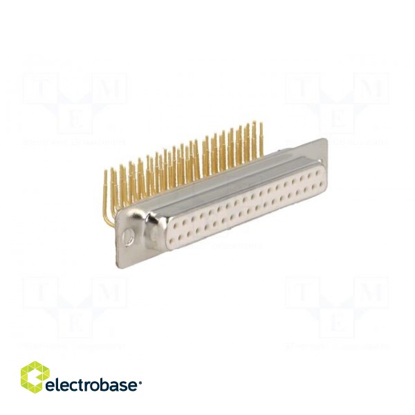 D-Sub | PIN: 37 | socket | female | on PCBs | angled 90° | THT paveikslėlis 8
