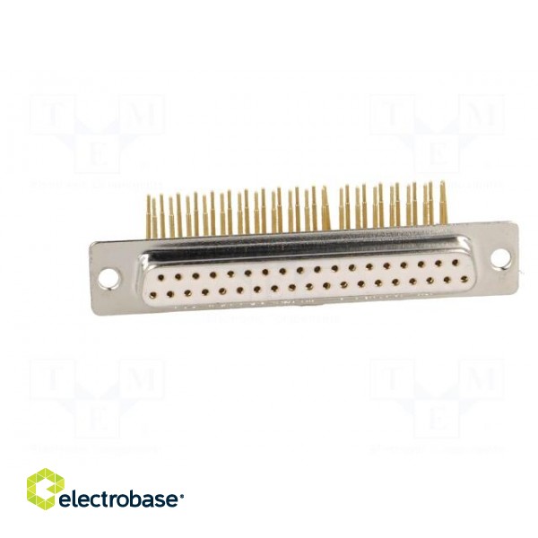 D-Sub | PIN: 37 | socket | female | on PCBs | angled 90° | THT paveikslėlis 9