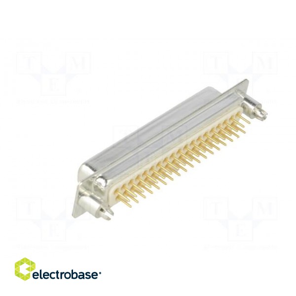 D-Sub | PIN: 37 | socket | female | on PCBs,PCB snap | straight | THT image 4