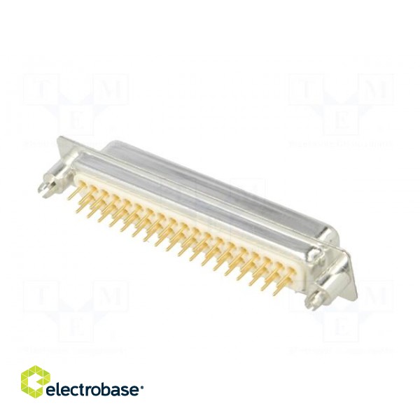 D-Sub | PIN: 37 | socket | female | on PCBs,PCB snap | straight | THT image 6