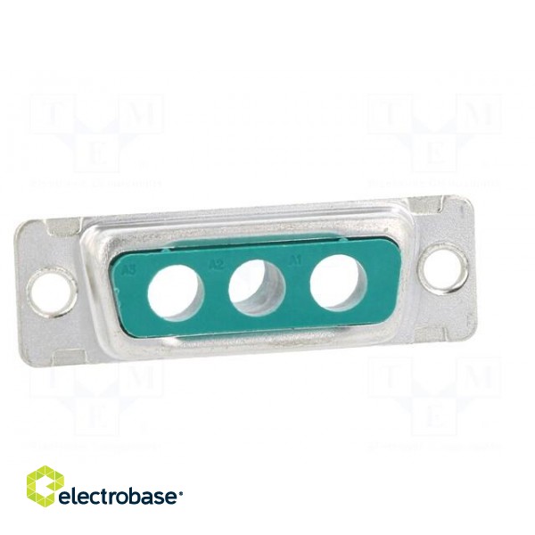 D-Sub | PIN: 3 | socket | male | for panel mounting | straight | 7.5A paveikslėlis 9