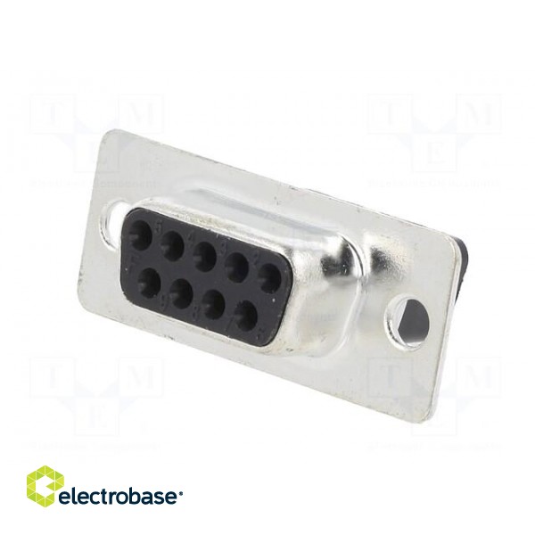 D-Sub | PIN: 9 | plug | female | for cable | crimped | Type: w/o contacts image 2