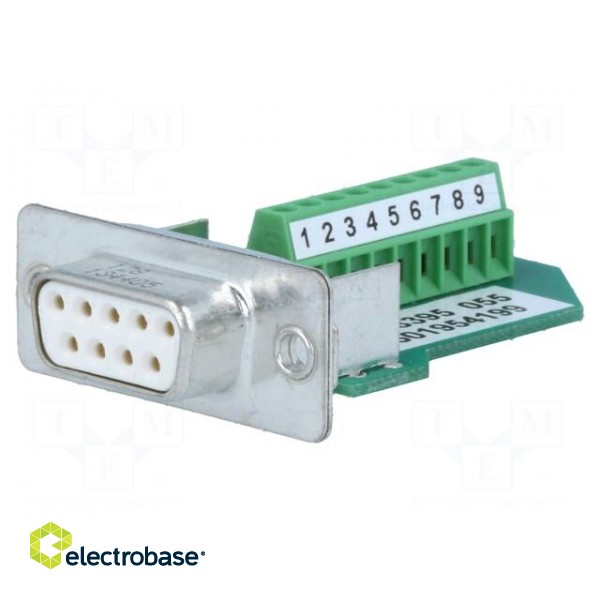 D-Sub | PIN: 9 | plug | female | for cable | screw terminal | Variosub image 1