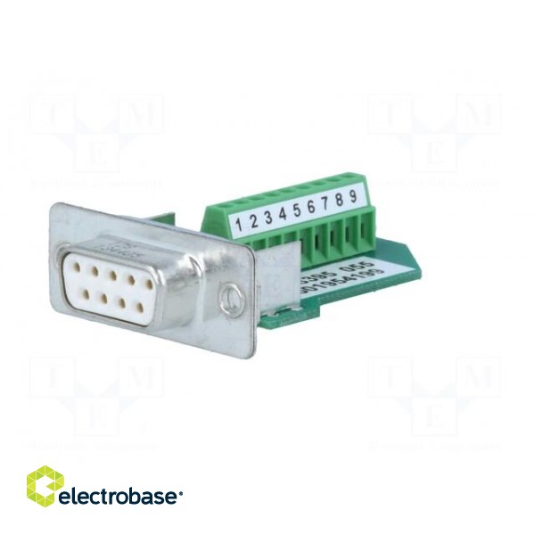 D-Sub | PIN: 9 | plug | female | for cable | screw terminal | 5A | 60V image 2