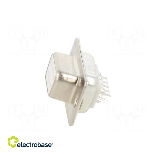 D-Sub | PIN: 9 | plug | female | for cable | soldering | white image 3