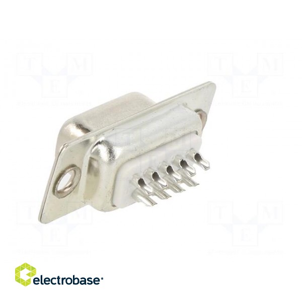 D-Sub | PIN: 9 | plug | female | for cable | soldering | white image 4