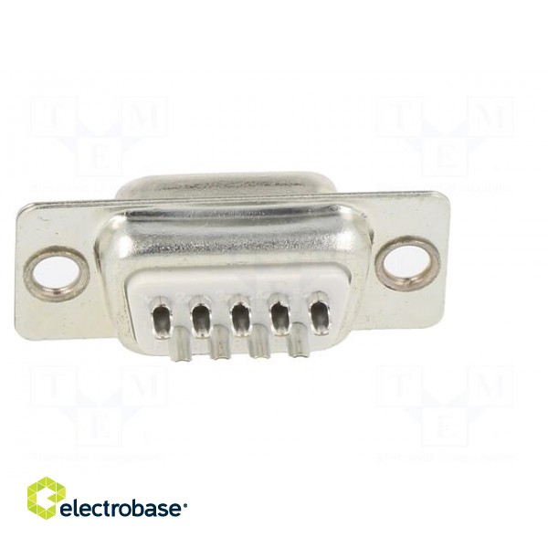 D-Sub | PIN: 9 | plug | female | for cable | soldering | white image 5