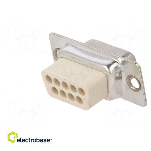 D-Sub | PIN: 9 | plug | female | for cable | Type: w/o contacts | 3A | 250V paveikslėlis 6
