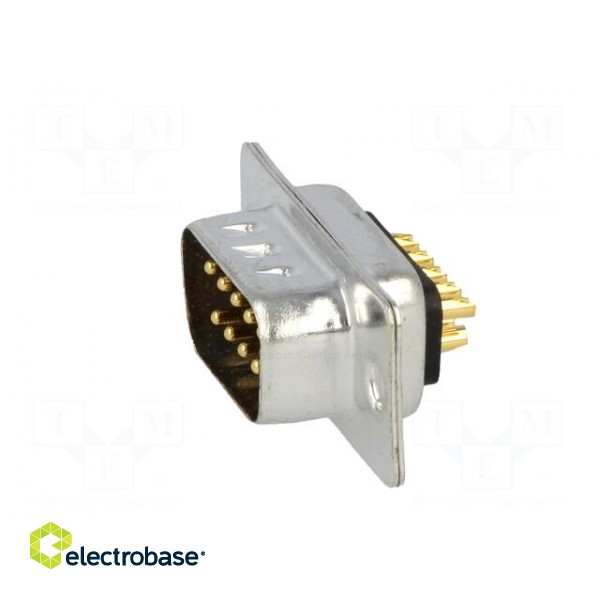D-Sub | PIN: 9 | plug | male | for cable | soldering | Colour: black paveikslėlis 3