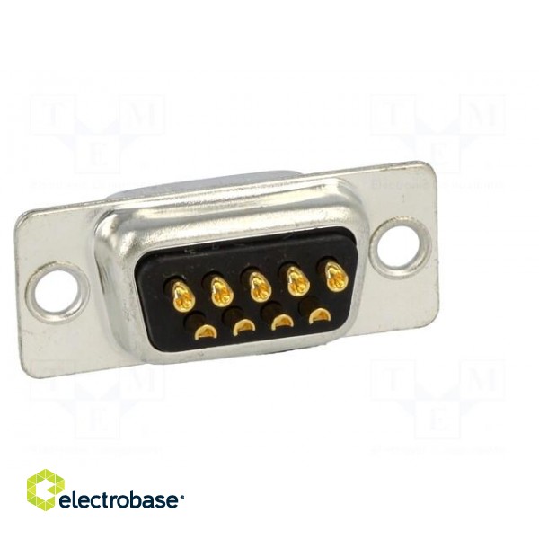 D-Sub | PIN: 9 | plug | male | for cable | soldering | Colour: black paveikslėlis 5
