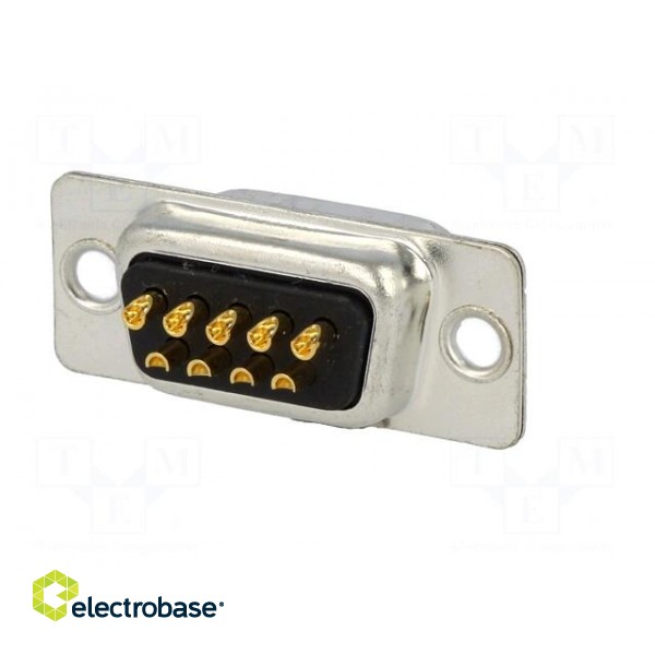 D-Sub | PIN: 9 | plug | male | for cable | soldering | Colour: black paveikslėlis 6