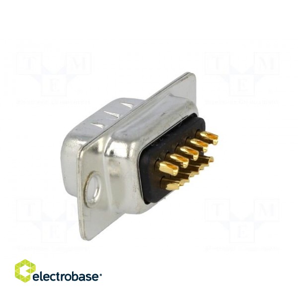 D-Sub | PIN: 9 | plug | male | for cable | soldering | Colour: black paveikslėlis 4