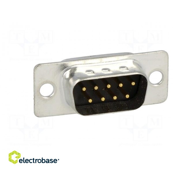 D-Sub | PIN: 9 | plug | male | for cable | soldering | Colour: black paveikslėlis 9