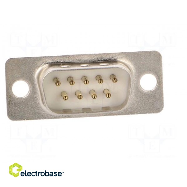 D-Sub | PIN: 9 | plug | male | for cable | soldering | Colour: white paveikslėlis 9