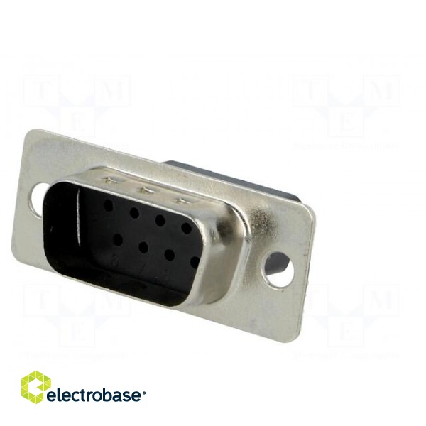 D-Sub | PIN: 9 | plug | male | for cable | Type: w/o contacts | 3A | 250V paveikslėlis 2