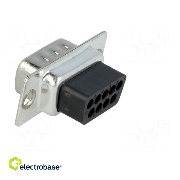 D-Sub | PIN: 9 | plug | male | for cable | Type: w/o contacts | 3A | 250V paveikslėlis 4