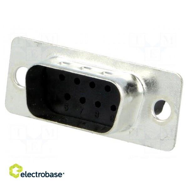 D-Sub | PIN: 9 | plug | male | for cable | Type: w/o contacts | 5A | 250V image 1