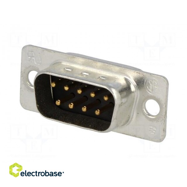 D-Sub | PIN: 9 | plug | male | soldering | HD 20 | Plating: gold flash image 2