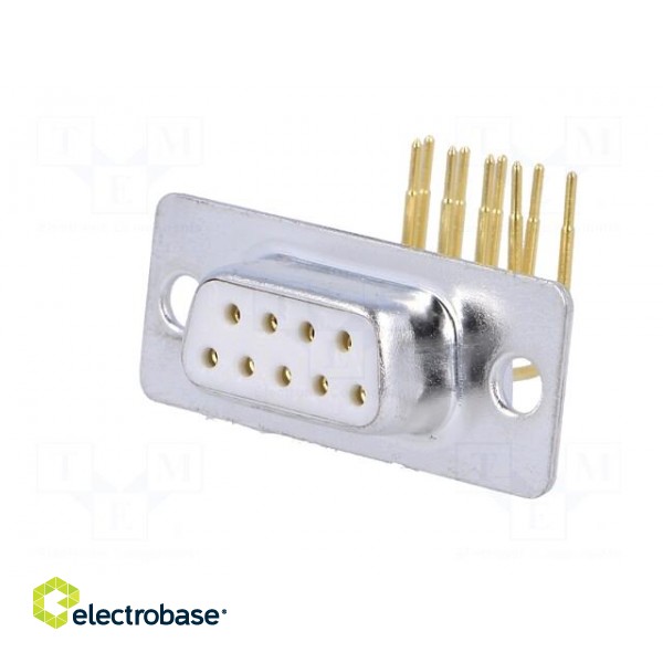 D-Sub | PIN: 9 | socket | female | on PCBs | angled 90° | THT image 2