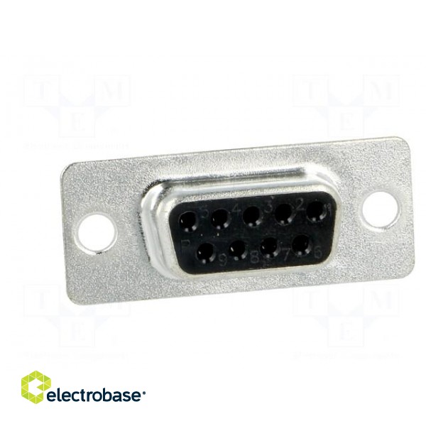 D-Sub | PIN: 9 | socket | female | on PCBs | straight | THT | UNC4-40 | 3A фото 9