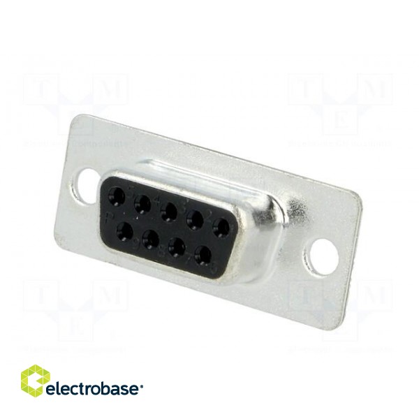 D-Sub | PIN: 9 | socket | female | on PCBs | straight | THT | UNC4-40 | 3A фото 2