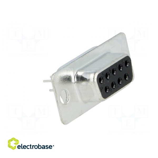 D-Sub | PIN: 9 | socket | female | on PCBs | straight | THT | UNC4-40 | 3A фото 8