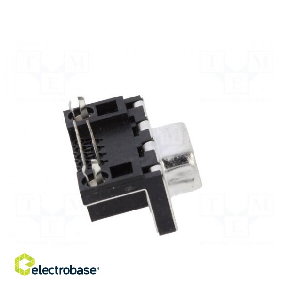 D-Sub | PIN: 9 | socket | female | on PCBs,PCB snap | angled 90° | THT image 7