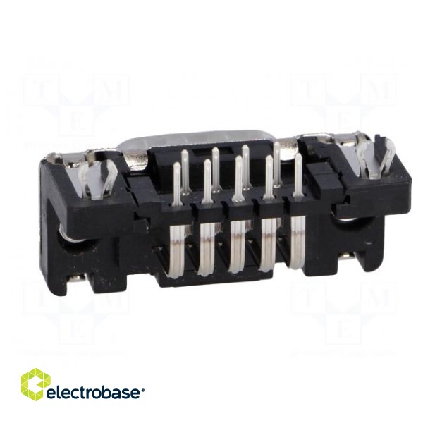 D-Sub | PIN: 9 | socket | male | angled 90° | THT | M3 | Type: PCB snap-in image 5