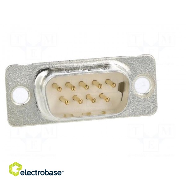 D-Sub | PIN: 9 | socket | male | for panel mounting | straight | 5A paveikslėlis 9