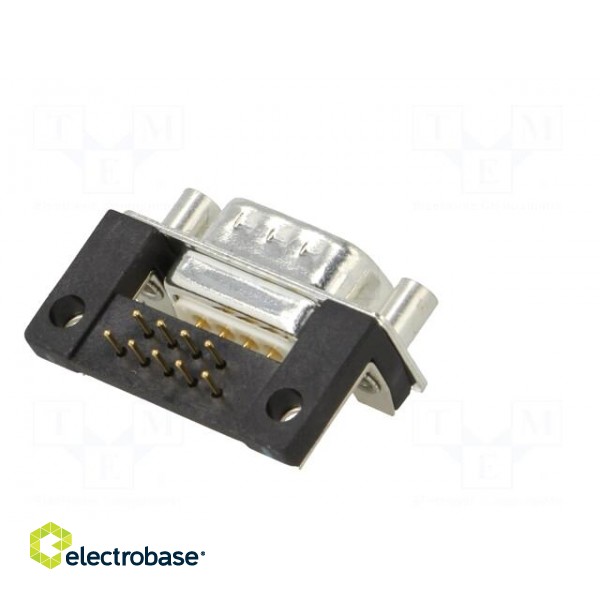 D-Sub | PIN: 9 | socket | male | for panel mounting,on PCBs | THT image 6