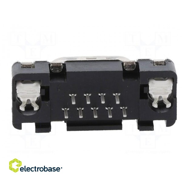 D-Sub | PIN: 9 | socket | male | straight | THT | M3 | Type: PCB snap-in image 5