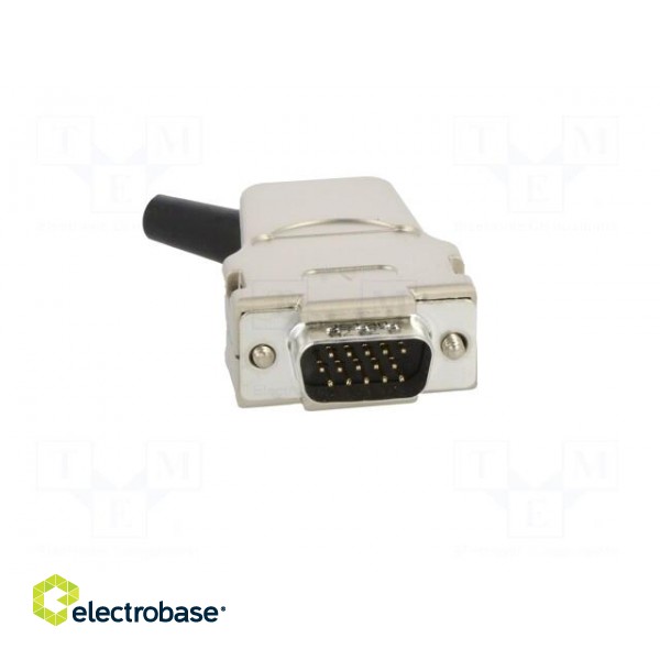 D-Sub HD | PIN: 15 | male | angled 45° | soldering | for cable | UNC4-40 image 9