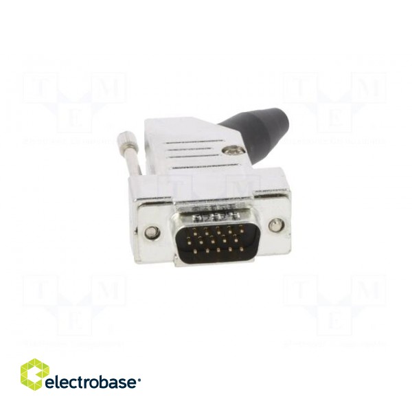 D-Sub HD | PIN: 15 | male | angled 45° | soldering | for cable | UNC 4-40 image 9
