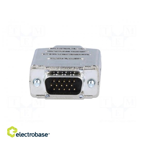 D-Sub HD | PIN: 15 | plug | male | soldering | for cable | black paveikslėlis 9
