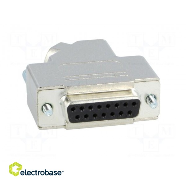 D-Sub | PIN: 15 | plug | female | angled 45° | soldering | for cable image 9