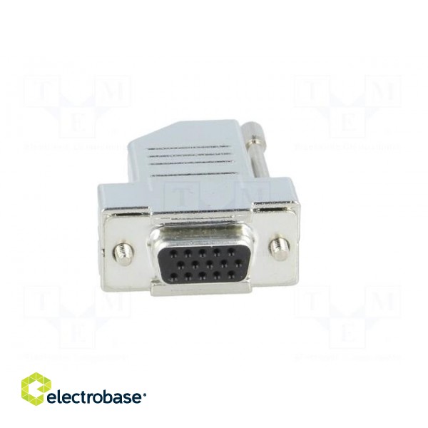 D-Sub | PIN: 15 | plug | female | angled 45° | soldering | for cable image 9
