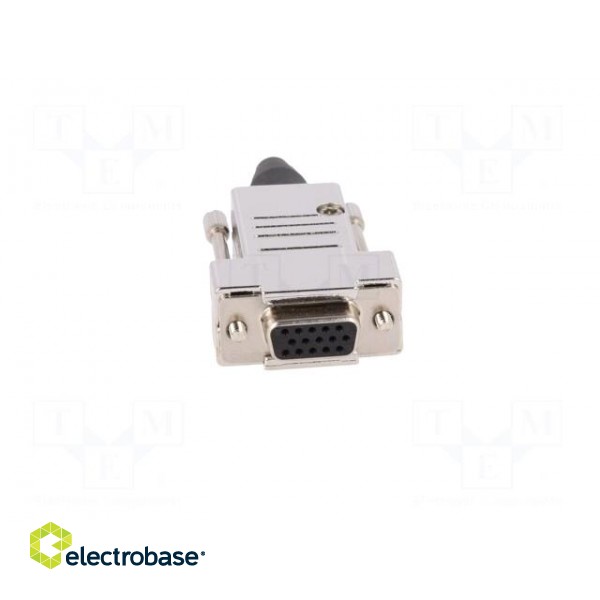 D-Sub | PIN: 15 | plug | female | soldering | for cable | black image 9