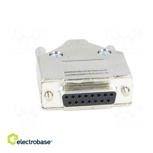 D-Sub | PIN: 15 | plug | female | soldering | for cable | black image 9