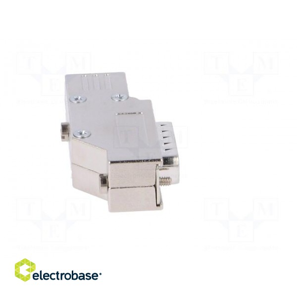D-Sub | PIN: 15 | plug | male | angled 90° | soldered | for cable | black paveikslėlis 7