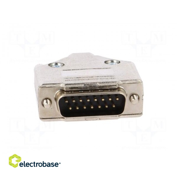 D-Sub | PIN: 15 | plug | male | soldering | for cable | black paveikslėlis 9