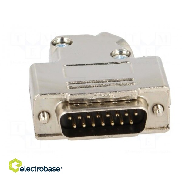 D-Sub | PIN: 15 | plug | male | soldering | for cable | black image 9