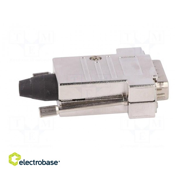 D-Sub | PIN: 15 | plug | male | straight | soldering | for cable | black paveikslėlis 7